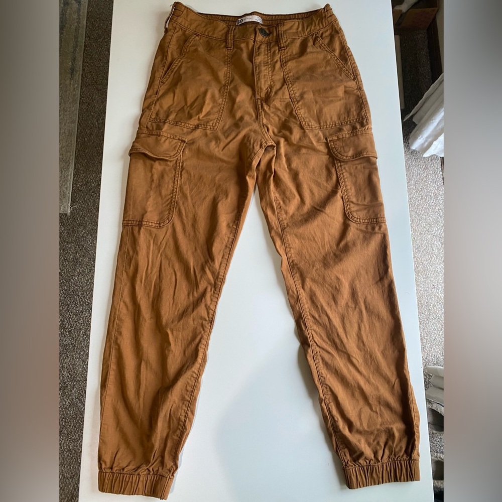 Old Navy Brown Cargo Pants Relaxed Fit Cotton Blend
